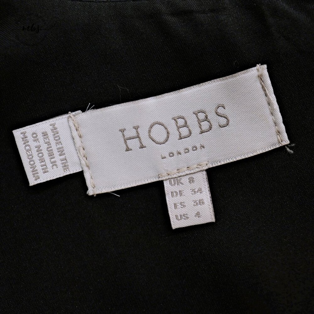 Hobbs London Sienna Crew Houndstooth Sheath Sleeveless Midi Dress Black White‎ 4 - Picture 12 of 13